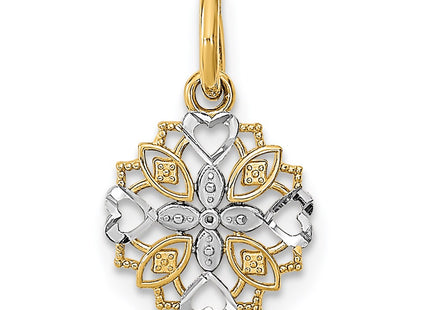 14k Yellow & Rhodium Jewelry Style K9527 - Classique Jewelry Inc.