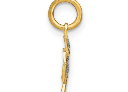 14k Yellow & Rhodium Jewelry Style K9529 - Classique Jewelry Inc.