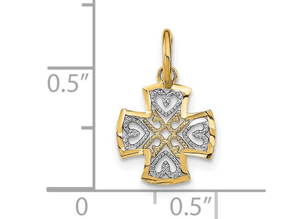 14k Yellow & Rhodium Jewelry Style K9529 - Classique Jewelry Inc.