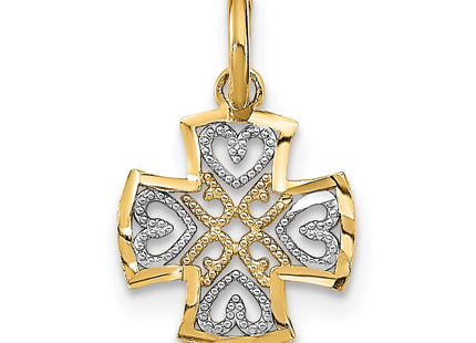 14k Yellow & Rhodium Jewelry Style K9529 - Classique Jewelry Inc.