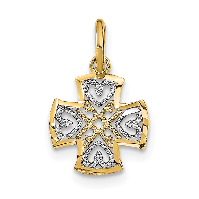 14k Yellow & Rhodium Jewelry Style K9529 - Classique Jewelry Inc.