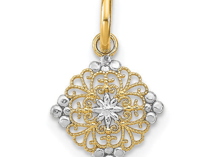 14k Yellow & Rhodium Jewelry Style K9530 - Classique Jewelry Inc.