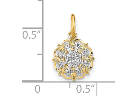 14k Yellow & Rhodium Jewelry Style K9531 - Classique Jewelry Inc.