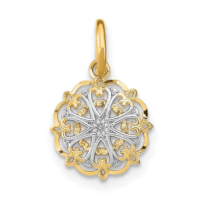 14k Yellow & Rhodium Jewelry Style K9531 - Classique Jewelry Inc.