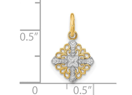 14k Yellow & Rhodium Jewelry Style K9532 - Classique Jewelry Inc.