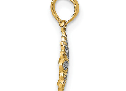 14k Yellow & Rhodium Jewelry Style K9533 - Classique Jewelry Inc.