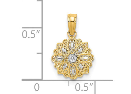 14k Yellow & Rhodium Jewelry Style K9533 - Classique Jewelry Inc.