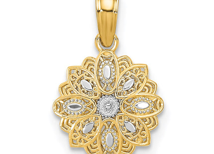 14k Yellow & Rhodium Jewelry Style K9533 - Classique Jewelry Inc.