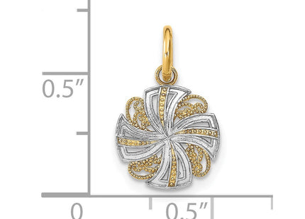 14k Yellow & Rhodium Jewelry Style K9534 - Classique Jewelry Inc.
