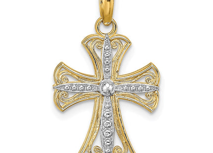 14k Yellow & Rhodium Jewelry Style K9538 - Classique Jewelry Inc.