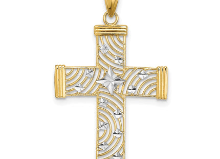 14K gold cross charm