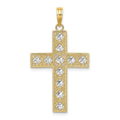 14K gold cross charm