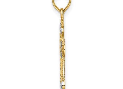 14k Yellow & Rhodium Jewelry Style K9544 - Classique Jewelry Inc.