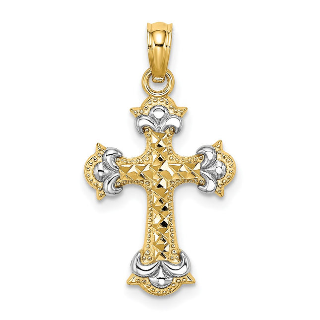 14k Yellow & Rhodium Jewelry Style K9544 - Classique Jewelry Inc.