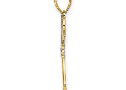 14k Yellow & Rhodium Jewelry Style K9545 - Classique Jewelry Inc.
