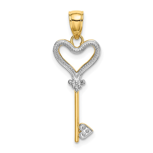14k Yellow & Rhodium Jewelry Style K9545 - Classique Jewelry Inc.