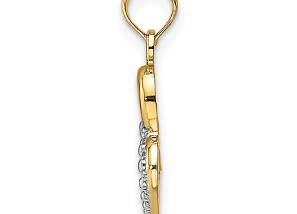 14k Yellow & Rhodium Jewelry Style K9546 - Classique Jewelry Inc.