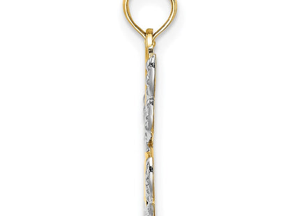 14k Yellow & Rhodium Jewelry Style K9547 - Classique Jewelry Inc.