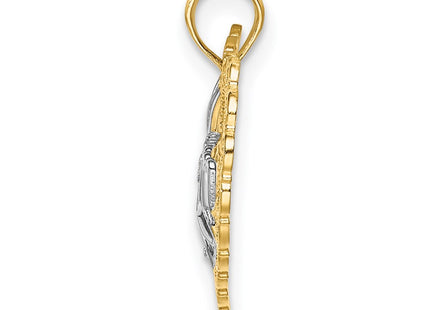 14k Yellow & Rhodium Jewelry Style K9550 - Classique Jewelry Inc.