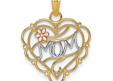 14K gold heart charm