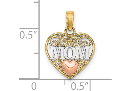 14k Two-tone Pendants Style K9559 - Classique Jewelry Inc.