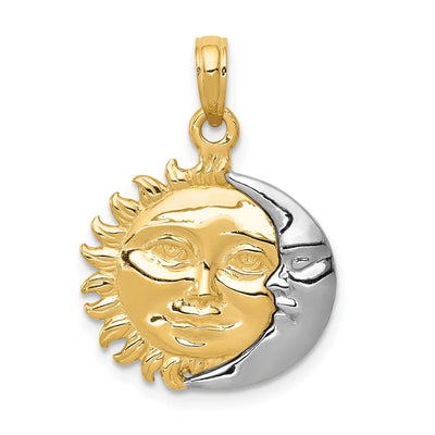 14K gold moon pendant