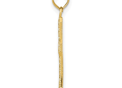 14K gold cross pendant, alternate view