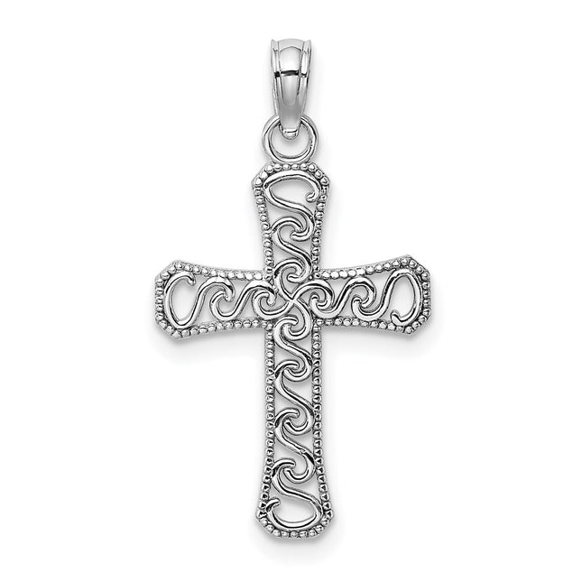 14k White Gold Pendants Style K9593W - Classique Jewelry Inc.