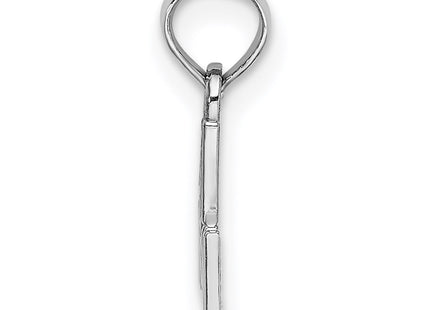 14K white gold charm, alternate view