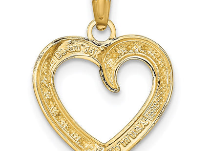 14k Yellow & Rhodium Pendants Style K9678 - Classique Jewelry Inc.
