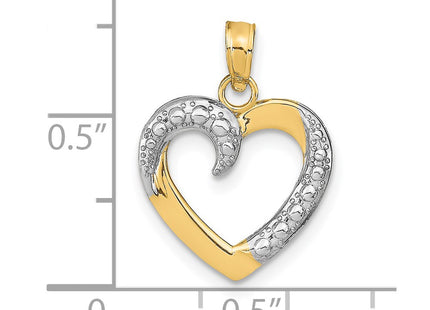 14k Yellow & Rhodium Pendants Style K9678 - Classique Jewelry Inc.