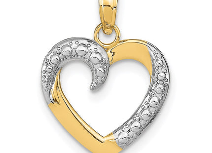 14k Yellow & Rhodium Pendants Style K9678 - Classique Jewelry Inc.