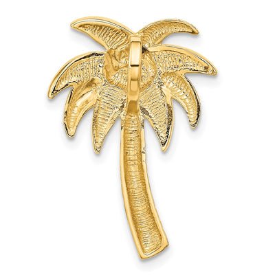 14K Lab Created Opal Palm Tree Slide