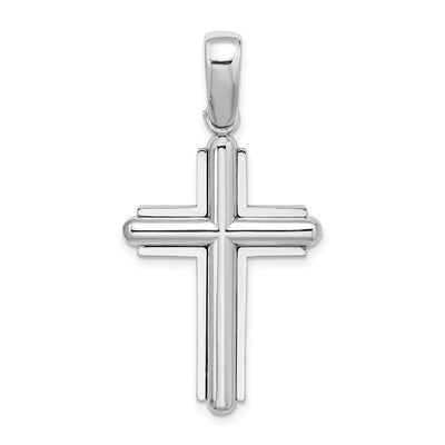 14K white gold cross charm