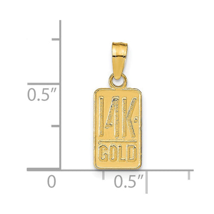 14k Yellow Gold Pendants Style K9753 - Classique Jewelry Inc.