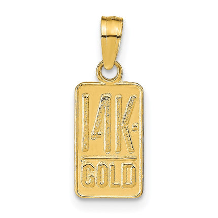 14k Yellow Gold Pendants Style K9753 - Classique Jewelry Inc.
