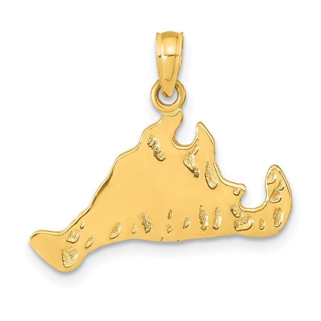 14k Yellow Gold Pendants Style K9756 - Classique Jewelry Inc.