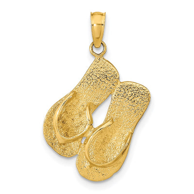 14K gold key pendant