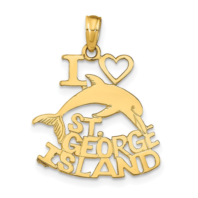 14k Yellow Gold Pendants Style K9770 - Classique Jewelry Inc.
