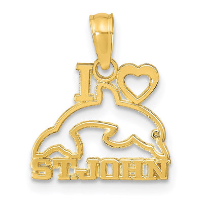 14K gold heart pendant