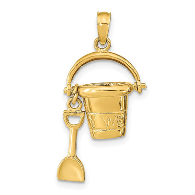 14K gold key pendant