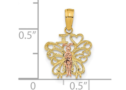 14k Two-tone Pendants Style K9775 - Classique Jewelry Inc.