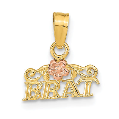 14K rose gold pendant