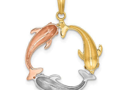 14k Tri-Color Pendants Style K9778 - Classique Jewelry Inc.