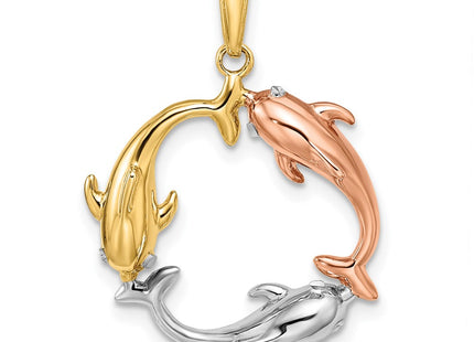 14k Tri-Color Pendants Style K9778 - Classique Jewelry Inc.