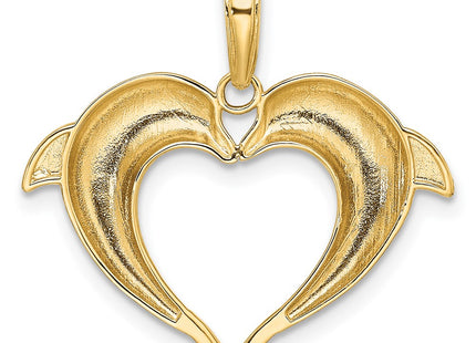 14k Yellow & Rhodium Pendants Style K9780 - Classique Jewelry Inc.