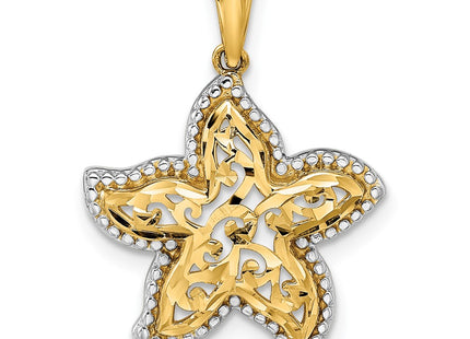 14K gold starfish pendant