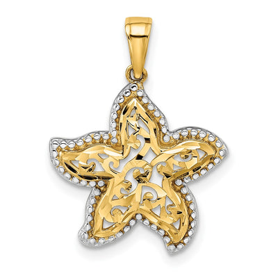14K gold starfish pendant