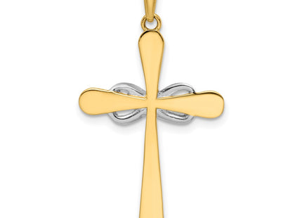 14k Yellow & Rhodium Pendants Style K9786 - Classique Jewelry Inc.