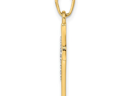 14K gold cross pendant, alternate view